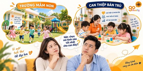 Nên chọn trường mầm non hoà nhập hay Trung tâm can thiệp cho con ?